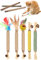 ERKOON Cat Silvervine Chew Sticks, 8 pcs Catnip Toys For Cats Kittens Teeth Catnip Toys Cat Nip Toy for Teeth Cleaning, Natural Dental Catnip Sticks for Kittens