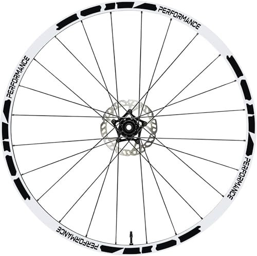 Decalart Aufkleber-Set für Felgen Mountainbike-Räder Performance Fahrrad MTB 26 27,5 28 29 Zoll komplett 2 Räder Aufkleber L012 (070 Schwarz, 27,5 Zoll)