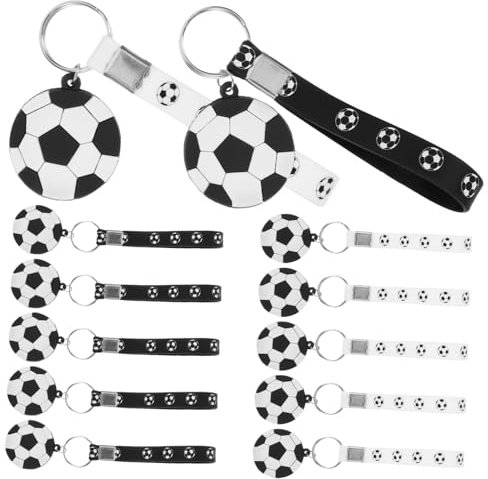ibasenice 1 Satz Fußball-schlüsselanhänger Fußball-partyartikel Funky Schlüsselanhänger Schlüsselanhänger Für Schlüsselanhänger Schlüsselkettenanhänger Metall 12 Stück