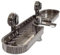 Étagère de rangement à ventouse pour lavabo de salle de bain, étagère de rangement sans perçage avec évacuation, étagère de rangement pour évier de cuisine, panier mural gain de place (Gris)
