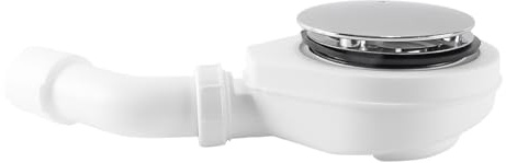 Gutol Receveur de douche à siphon 90 mm avec couvercle chromé, système anti-odeurs et filtre à cheveux. Kit de vidange pour douche.