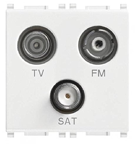 Vimar Serie piatto – Presa TV-FM-SAT diretta 3 uscita bianco