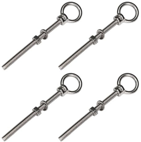 PRIOstahl 639_4 Augbolzen Ringschraube Ringmutter Edelstahl V4A | M6 x 80-(4 Stück)