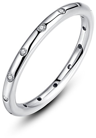 Presentski 925 Sterling Silber Tropfen Ring mit Österreich CZ für Hochzeit Frauen Damen Mädchen