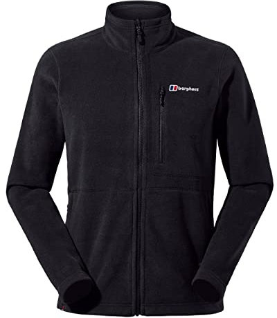 Berghaus Men's Activity Polartec Thermal Pro Interactive Fleece Jacket | Extra Warmth | Breathable | Soft Feel, Black/Black, M