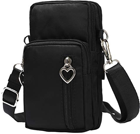 Hüfttasche Waist Bag Handytasche, Handy Umhängetasche Mädchen, Canvas Universal Handytasche zum Umhängen Kartentasche Geldbörse Kleiner Taschen Damentasche Frauen Kinder,