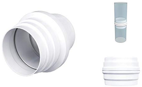 4 5 6 Condensation Duct Connector Heat Recovery Extractor Shower Bathroom Fan (4 100mm)
