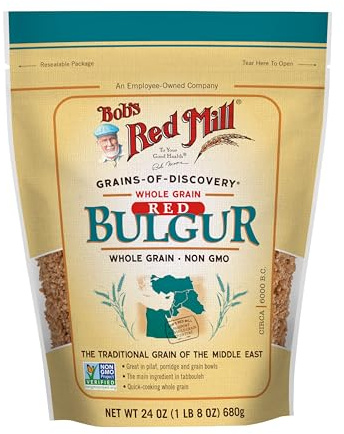 Bob's Red Mill Red Bulgur/Red Wheat, 24oz (Pack of 1)- Whole Grain, Non GMO, Vegan, Kosher