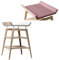Leander Linea by Wickeltisch Buche mit Schaumauflage mit Bezug in Farbe Dusty Rose