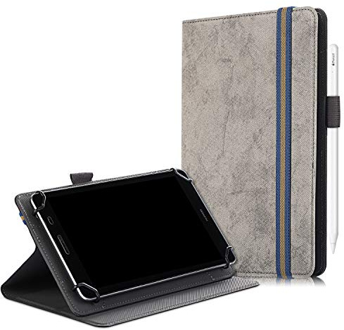 RLTech Universal Hülle für 8 Zoll Tablet, Flip Lightweight Etui Case Cover Tasche Schutzhülle für Vankyo MatrixPad S8, Lenovo M8 TB-8505F/TB-8505X (Grau-A)