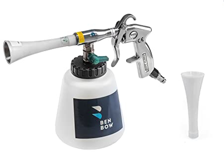 BenBow Pistola de Limpieza de Aire comprimido Classic – con 5L de Limpiador Universal para Autos – Limpieza sin Contacto: automóviles, Camiones, autobuses, tapicerías – también Adecuada para soplado