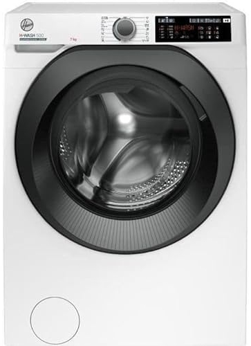 Lave-linge hublot HOOVER H-WASH 500 HW4 37XMBB/1-S - 7 kg - Induction - 1300 trs/min - Classe A - Connecté - Blanc