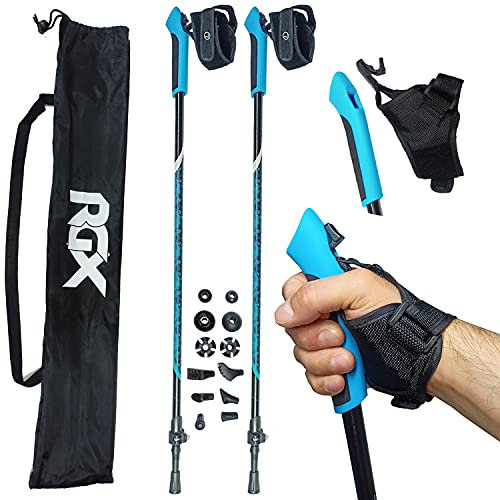 WeLLIFE |Bastoncini Nordic Walking in Alluminio| Polsino con Sgancio Rapido CLICK and GO per Nordic Walking, Escursionismo e Trekking