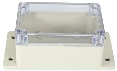 Wasserdicht Abzweigdose, ABS Elektrische Projektbox Gehäuse Instrumentenkoffer DIY für elektronische Projekte, Netzteile (100 * 68 * 50mm Transparent)