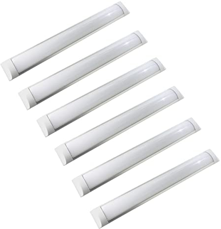 JANDEI - 6 x LED- Slim Feuchtraumleuchte 36W Neutralweiß 4200K, 120 cm, Schutzart IP20, für Innenbereich, 3600 Lumen, Feuchtraumleuchte für Arbeitsbereiche, im Freien, Industriebereiche
