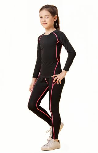 Coralup Kids Compression Sets Sport Base Layer Boys Thermal Underwear Suits Fitness Clothing 110CM-185CM