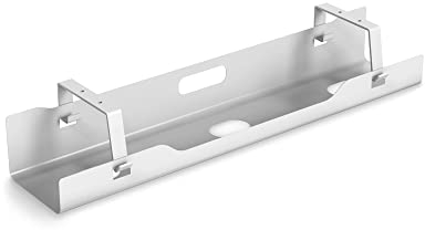 PureMounts® Kabellhalterung für Schreibtische, Kabelmanagement mit Untertischmontage, weiß