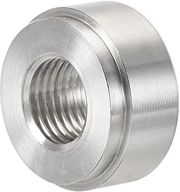 sourcing map Schweißfitting Stöpsel 1/4NPT Buchse Aluminium Rohr Gewinde Anschluss Silberton