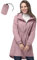 33,000ft Women's Rain Jacket Lightweight Hooded Long Rain Coat Waterproof Jacket Ladies Packable Functional Jacket Windbreaker Breathable Active Outdoor Coats Pink L/14