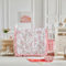 Bettwäsche-Set für Babybett, gesteppt, mit Spannbetttuch und Bettrock für Babys, mit Rüschen, Shabby-Chic-Stil, niedliches Blumendesign mit Blättern