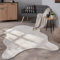 Paco Home Waschbarer Teppich Wohnzimmer Schlafzimmer Kurzflor rutschfest Modern Flauschiger Fellteppich Fell Imitat Kunstfell, Grösse:60x90 cm Fell-Form, Farbe:Creme