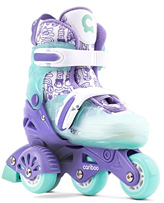 Cariboo Step One Inliner Für Kinder Rollschuhe Lernrollschuhe Kinder Inline Skates Verstellbar Rollerskates Für Mädchen Jungen Seitliche Stützräder Verstellbare Größe