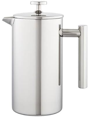 Stellar Double Wall Stainless Steel Cafetiere – 900ml Stainless Steel Insulated French Press Coffee Maker