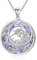 enjoylifecreative Einhorn Halskette für Damen Mädchen 925er Sterling Silber Einhorn Kristall Anhänger Kette Schmuck Geschenke für Erwachsene Frauen Einhorn Liebhaber