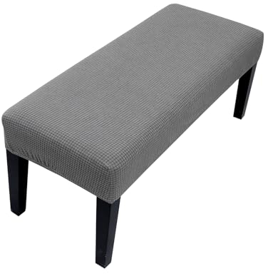 Lollanda Universal-Bezug für Esszimmer-Bank, Stretch Dining Bench Cover, Elastische Stretch Husse für Hotel, Bankett, Restaurant, Wohnzimmer, Schlafzimmer (Dunkelgrau)
