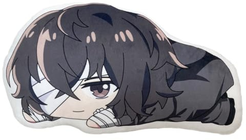 Tongyundacheng Bungo Stray Dogs Kissen Dazai Osamu Nakahara Chuuya Nakajima Atsushi Anime Stofffigur Niedliches Wurfkissen Kissen Heimdekoration, 45 cm