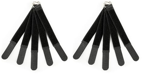 Music Store, Kabelklett Schwarz, 20 cm, 10er-Pack