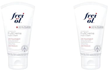 frei öl Hydrolipid FußCreme, 24h Feuchtigkeit und Regeneration der Hautschutzbarriere, gegen Hornhaut, dermatologisch getestet, vegan, 75 ml (Packung mit 2)