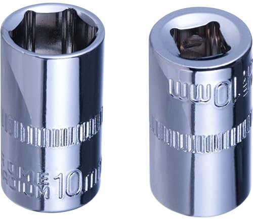 YoiYee Lot de 2 douilles 10 mm métriques 6 pans 1/4, Cr-V