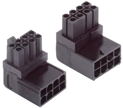 chenyang ATX 8Pin Connettore di alimentazione angolare 90 gradi Adattatore per scheda grafica GPU 2 pezzi/set