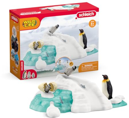 schleich 42661 Pinguin-Familienspaß, ab 3 Jahren, WILD LIFE - Spielset, 14 Teile