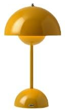 MeYuxg Pilz Lampe, Flowerpot Lampe mit 3 Helligkeitsmodi, Led Tischleuchte Kabellos, Tischlampe Pilz, Tischlampe Kabellos Dimmbar, Akku Tischlampe Aufladbar für Schlafzimmer, Büro, Restaurants (Gelb)