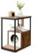 GOPLUS Table d'Appoint pour Chat, Armoire pour Chat avec Cabane pour Chat, Tapis en Peluche Amovible, Poteau à Griffer, Tapis à Griffer, Balle Interactive et Kits Anti-Basculement(Marron Rustique)