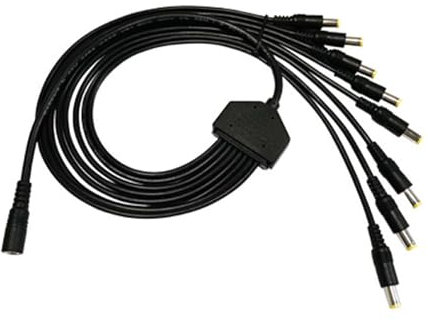 Domasvmd Spina di alimentazione DC5.5x2.5mm Cavo di Alimentazione 1 Femmina A 2/3/4/5/8/10 Spina Maschio Splitter Adattatore Per Telecamera di Sicurezza Cavo di Prolunga LED 5.5mm X 2.5mm Maschio A