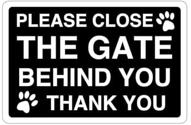 Safety First Display LTD Please close the gate dog sign - 1.2mm Rigid plastic for indoor/outdoor usage (200mm x 150mm) Viewing Distance within 5m.