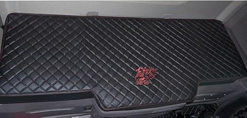 LKW-Bettbezug, kompatibel mit Scania R & S ab 2017 [neue Generation] – Öko-Leder schwarz/rot