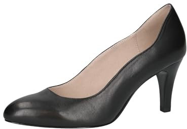CAPRICE Damen Pumps aus Leder Spitz, Schwarz (Black Nappa), 40 EU