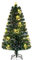 COSTWAY Künstlicher Weihnachtsbaum mit Beleuchtung, 150 cm Tannenbaum aus Glasfaser mit 24 warmweißen LED-Lichtern & 170 Zweigspitzen, Christbaum Kunstbaum beleuchtet mit Sternspitze für Zuhause Büro