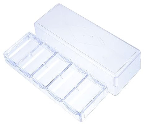 CIYODO Durchsichtige Aufbewahrungsbox Für Mahjong-Chips Mit Klassifizierten Fächern Transparente Kleinteilebehälter Zum Einfachen Tragen Und Organisieren
