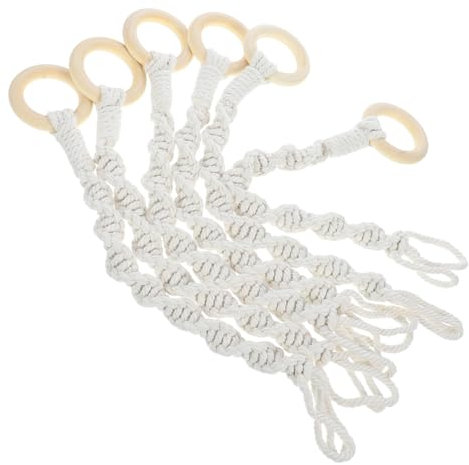 MERRYHAPY 6pièces Support De Plantes Macramé De Style Corde De Porte- Suspendu pour Décoration Intérieure Et Extérieure