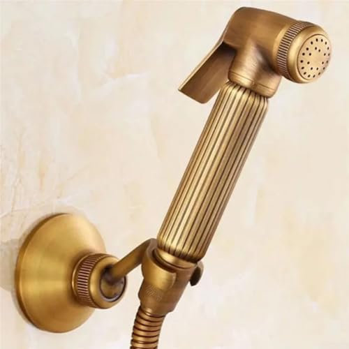 HEBEOT Salle de bain encastré mural chaud froid bidet ensemble pulvérisateur à main accessoire toilette antique arroseur pommeau de douche à main 140 x 65 mm