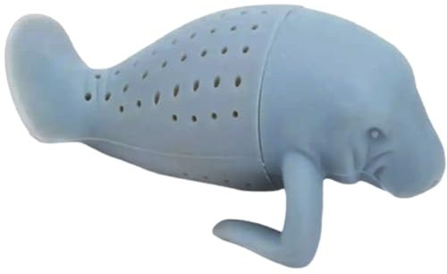 Amazleer Cute Animal Teesieb Seekuh für Tasse, Lustiges Tee Ei für losen Tee, Silikon-Teesieb, Tier-Teekugel für Teeliebhaber (Seekuh)