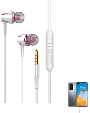 Écouteurs filaires - Écouteurs anti-bruit, écouteurs intra-auriculaires lourds | Réduction du bruit surround casque antibruit dans l'oreille, casque à isolation phonique, télécommande son