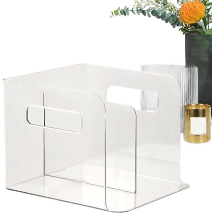 Lunaobrik Briefordnerhalter aus Acryl, vertikaler Schreibtisch-Aufbewahrungshalter, Schreibtisch-Organizer für Zuhause, Schlafzimmer, Wohnzimmer