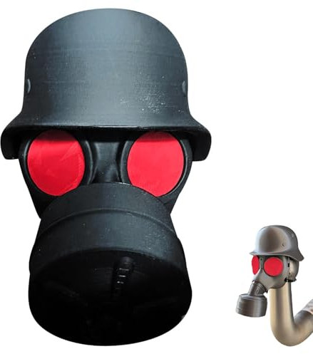 Abdeckkappe für Anhängerkupplung Helm- und Gasmaskenformdesign Schutzkappe für Anhängerkupplung,Staub- und Wasserdicht Universal-Steckerkappen für Deichselanhänger (Rot)