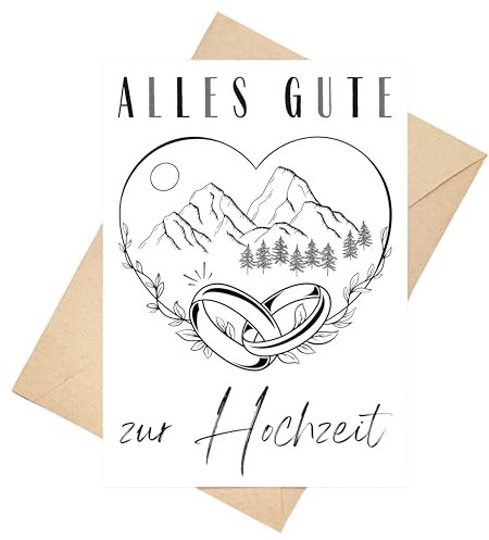 Palanemo Hochzeitskarte Berge Wandern Bergmotiv Natur Karte DIN A6